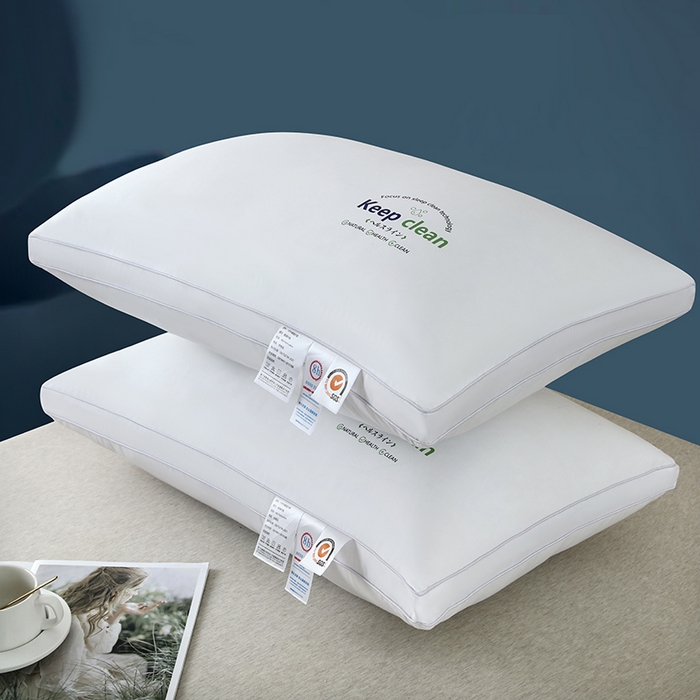 91家纺网 家纺一手货源 找家纺 永乐枕芯 2025新款keep磨毛羽丝绒枕枕头枕芯 白色双边