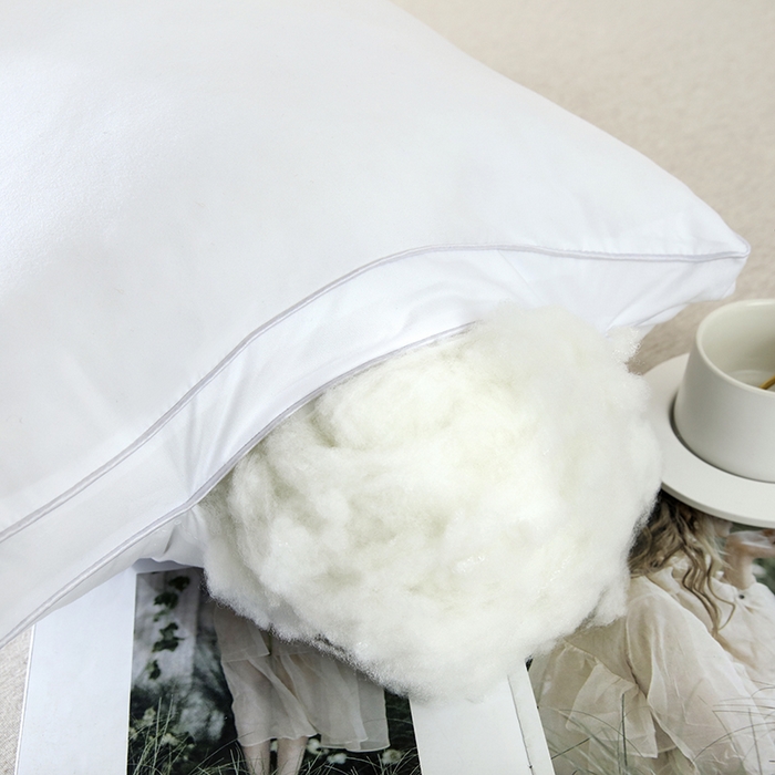 91家纺网 家纺一手货源 找家纺 永乐枕芯 2025新款keep磨毛羽丝绒枕枕头枕芯 白色双边