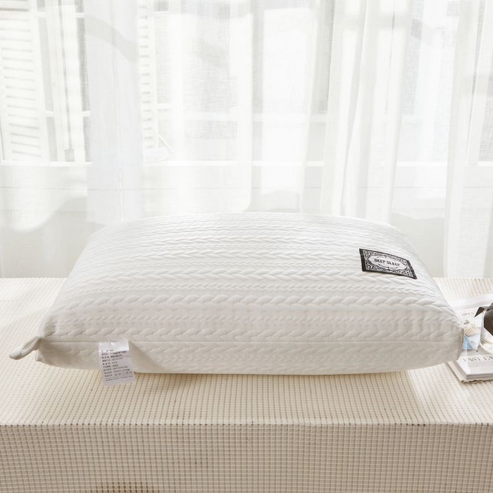 91家纺网 家纺一手货源 找家纺 小米枕芯 2025新款针织麻花枕头枕芯 麻花白【单只装】