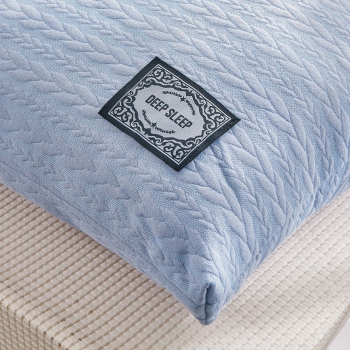 91家纺网 家纺一手货源 找家纺 小米枕芯 2025新款针织麻花枕头枕芯 麻花蓝【单只装】