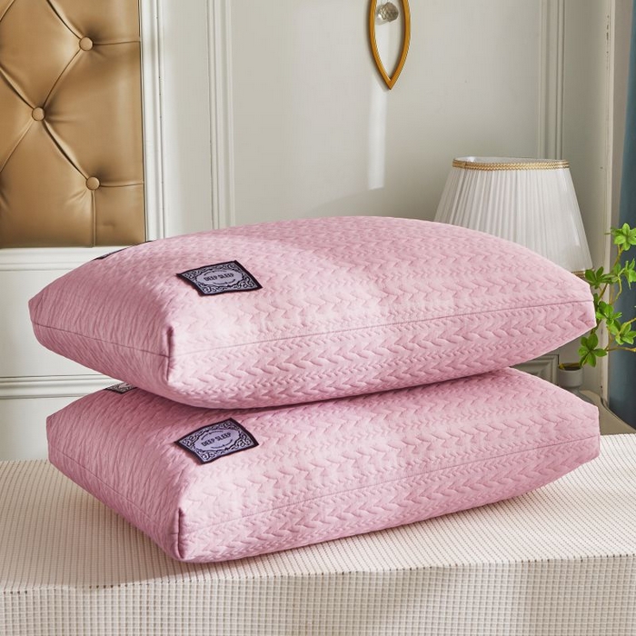 91家纺网 家纺一手货源 找家纺 小米枕芯 2025新款针织麻花枕头枕芯 麻花粉【一对装】