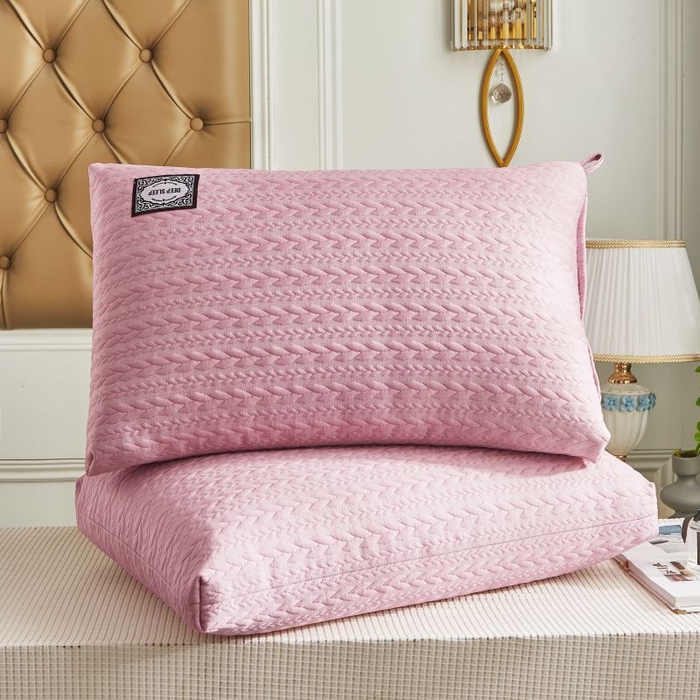 91家纺网 家纺一手货源 找家纺 小米枕芯 2025新款针织麻花枕头枕芯 麻花粉【单只装】