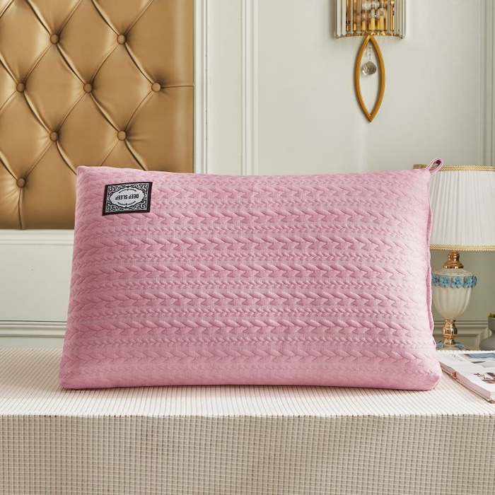 91家纺网 家纺一手货源 找家纺 小米枕芯 2025新款针织麻花枕头枕芯 麻花粉【单只装】