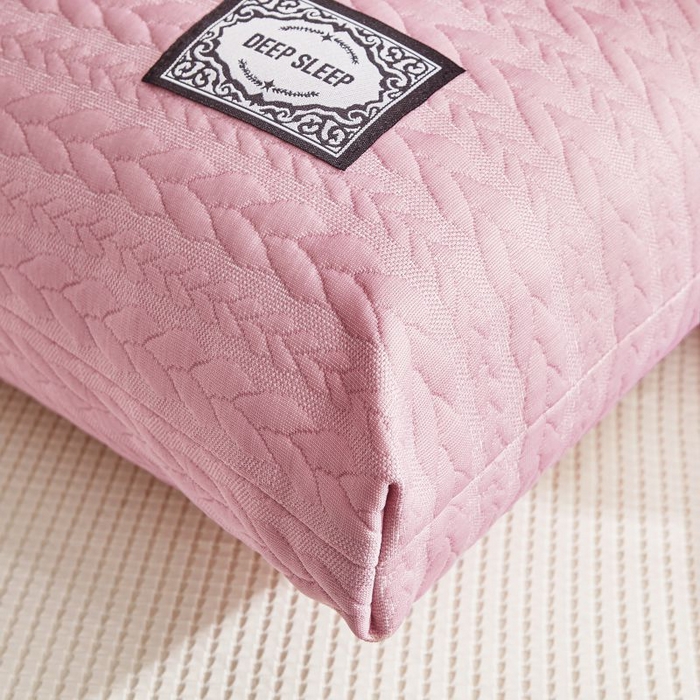 91家纺网 家纺一手货源 找家纺 小米枕芯 2025新款针织麻花枕头枕芯 麻花粉【一对装】