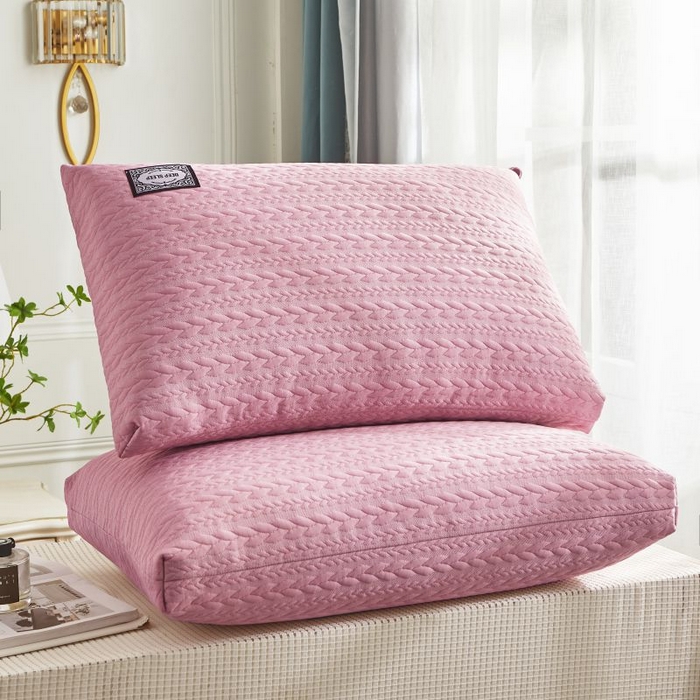 91家纺网 家纺一手货源 找家纺 小米枕芯 2025新款针织麻花枕头枕芯 麻花粉【单只装】