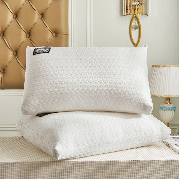 91家纺网 家纺一手货源 找家纺 小米枕芯 2025新款针织麻花枕头枕芯 麻花白【一对装】