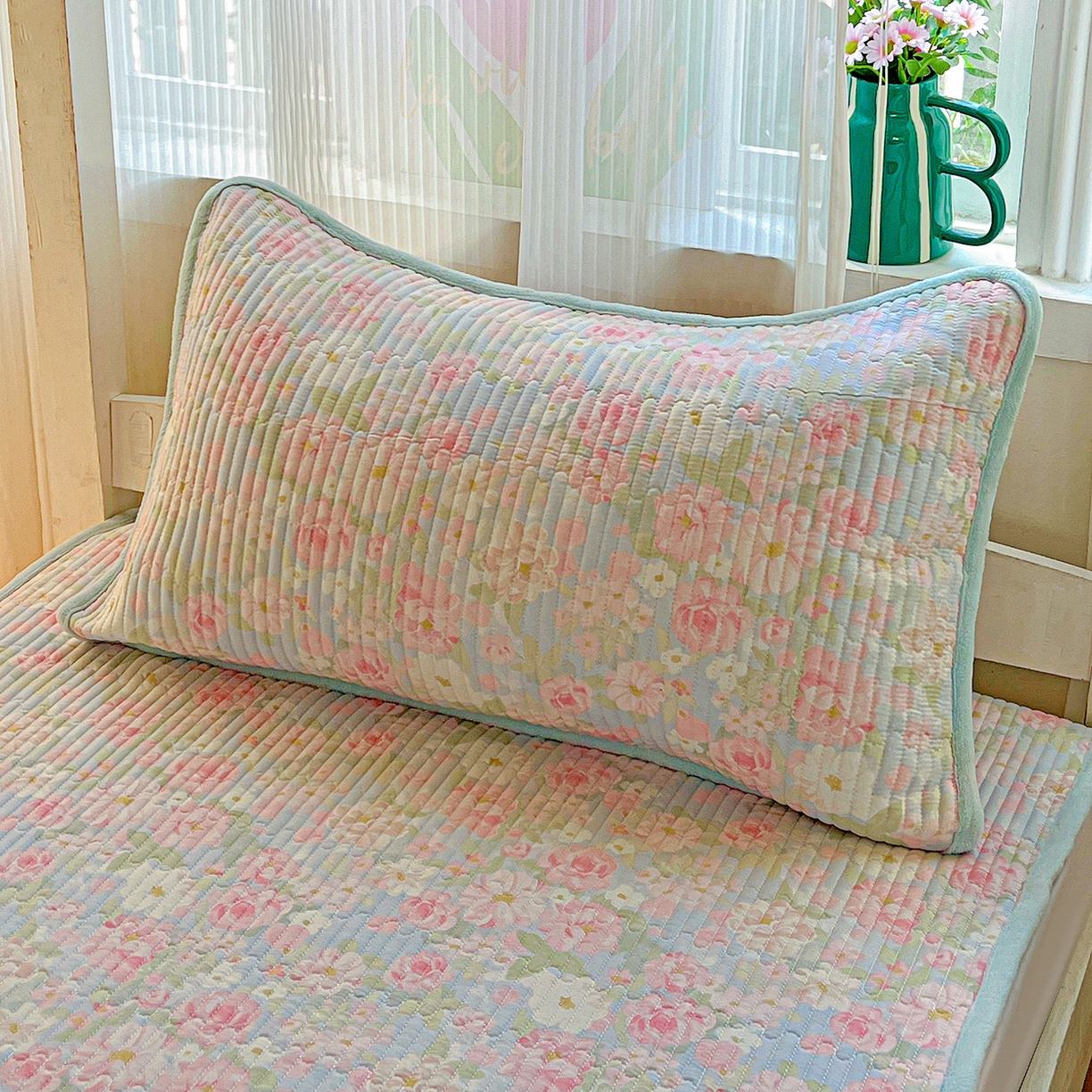 91家纺网 家纺一手货源 找家纺 恒尚居 2025新款纯棉牛奶绒学生床垫 双面两用夹棉床单床垫-秋冬款 四季通用 梦幻-A纯棉-B牛奶绒