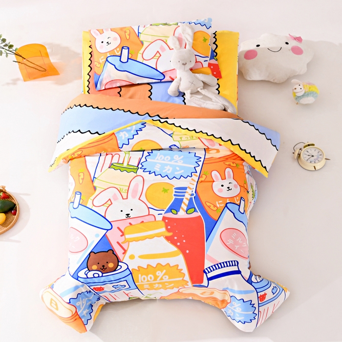 91家纺网 家纺一手货源 找家纺 （总）萌宝家纺 2025新款幼儿园全棉纯棉三件套含芯婴童多件套