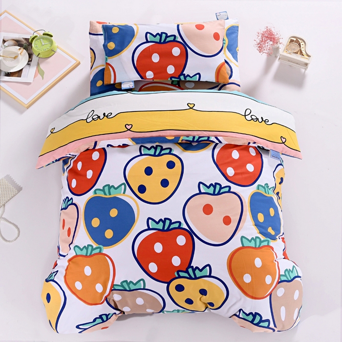 91家纺网 家纺一手货源 找家纺 （总）萌宝家纺 2025新款幼儿园全棉纯棉三件套含芯婴童多件套