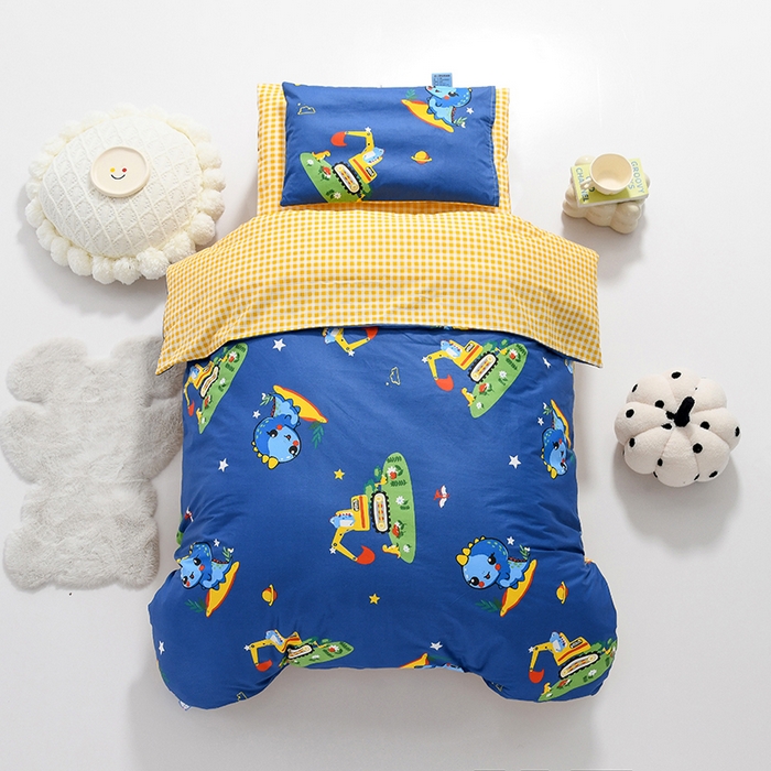 91家纺网 家纺一手货源 找家纺 （总）萌宝家纺 2025新款幼儿园全棉纯棉三件套含芯婴童多件套