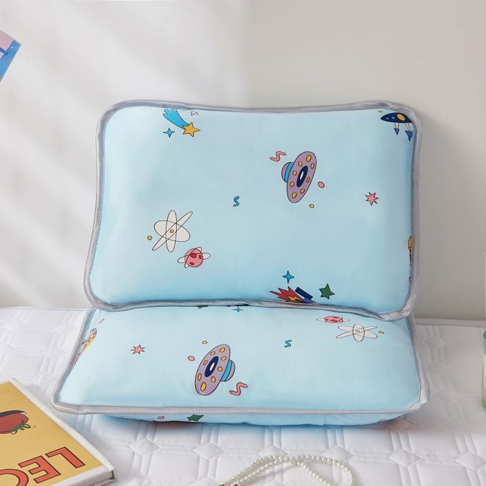 91家纺网 家纺一手货源 找家纺 小米枕芯 2025新款全棉儿童凉感冰爽柔软舒适亲肤枕头枕芯 淡蓝宇宙【单只装】