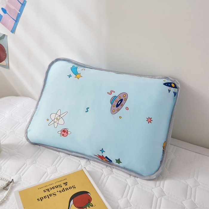 91家纺网 家纺一手货源 找家纺 小米枕芯 2025新款全棉儿童凉感冰爽柔软舒适亲肤枕头枕芯 淡蓝宇宙【单只装】