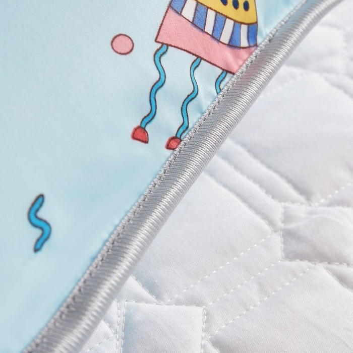 91家纺网 家纺一手货源 找家纺 小米枕芯 2025新款全棉儿童凉感冰爽柔软舒适亲肤枕头枕芯 淡蓝宇宙【单只装】