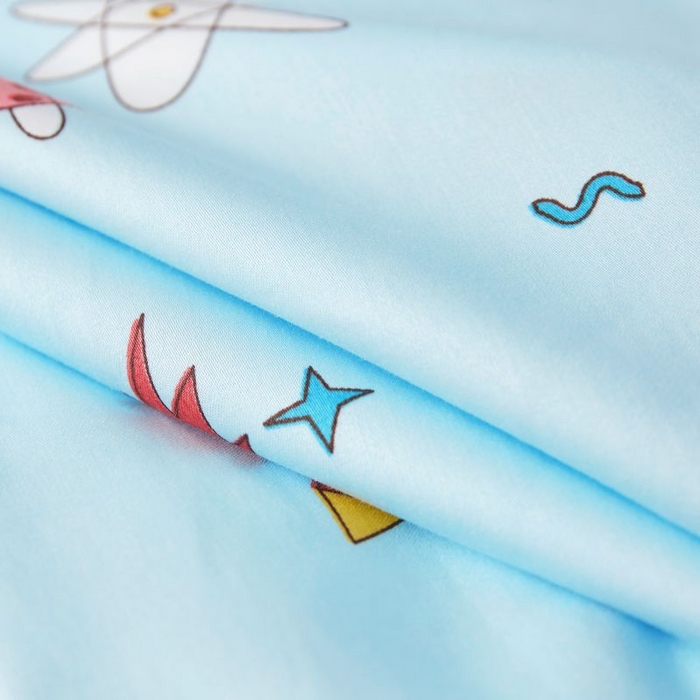 91家纺网 家纺一手货源 找家纺 小米枕芯 2025新款全棉儿童凉感冰爽柔软舒适亲肤枕头枕芯 淡蓝宇宙【单只装】