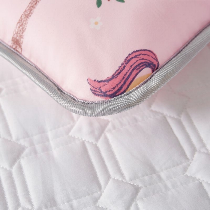 91家纺网 家纺一手货源 找家纺 小米枕芯 2025新款全棉儿童凉感冰爽柔软舒适亲肤枕头枕芯 粉色花仙子【单只装】