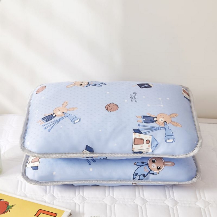 91家纺网 家纺一手货源 找家纺 小米枕芯 2025新款全棉儿童凉感冰爽柔软舒适亲肤枕头枕芯 蓝色星空【单只装】