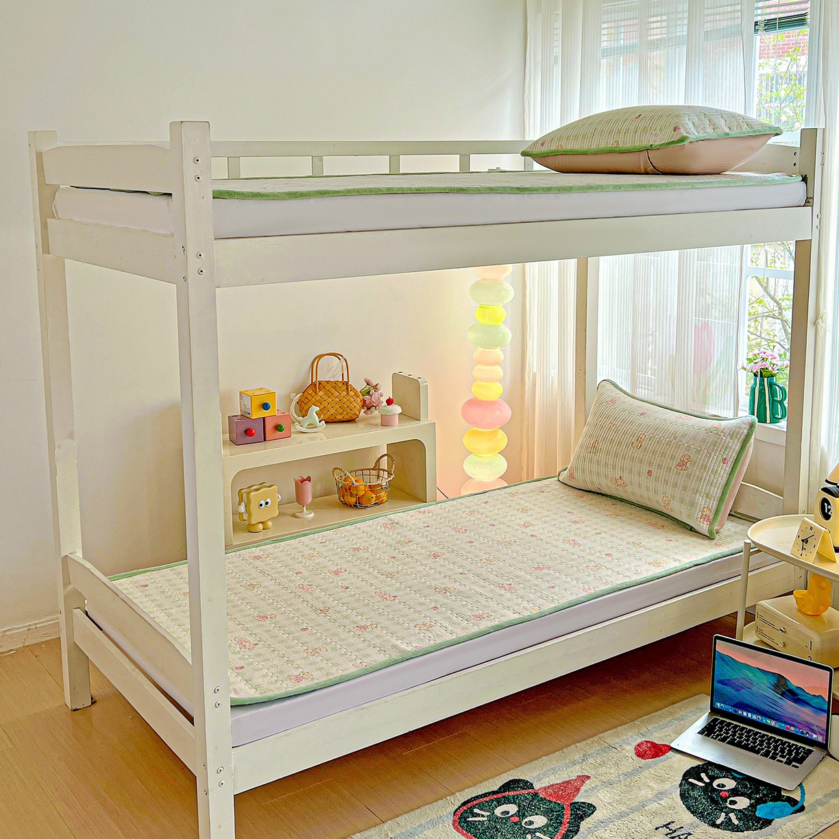 91家纺网 家纺一手货源 找家纺 恒尚居 2025新款纯棉牛奶绒学生床垫 双面两用夹棉床单床垫-秋冬款 四季通用 甜心旺旺-A纯棉-B牛奶绒