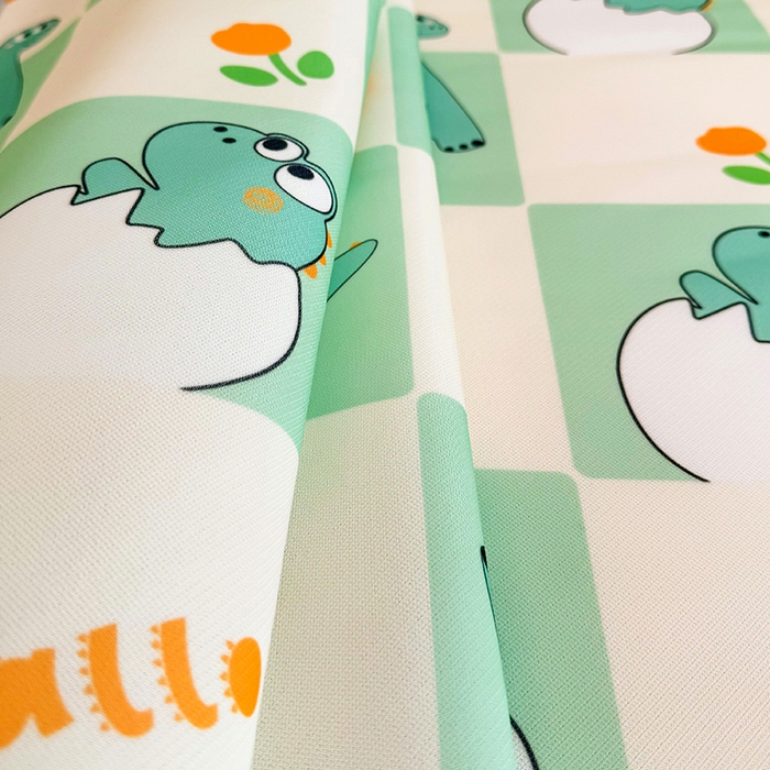 91家纺网 家纺一手货源 找家纺 萌宝家纺 2025新款小清新卡通学生宿舍凉席幼儿园小学生冰丝席冰藤软席 恐龙宝宝