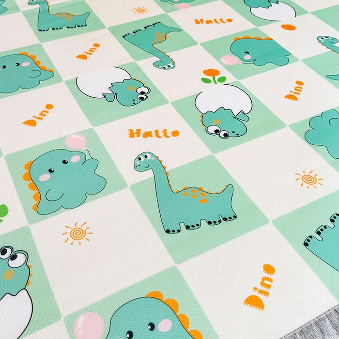 91家纺网 家纺一手货源 找家纺 萌宝家纺 2025新款小清新卡通学生宿舍凉席幼儿园小学生冰丝席冰藤软席 恐龙宝宝