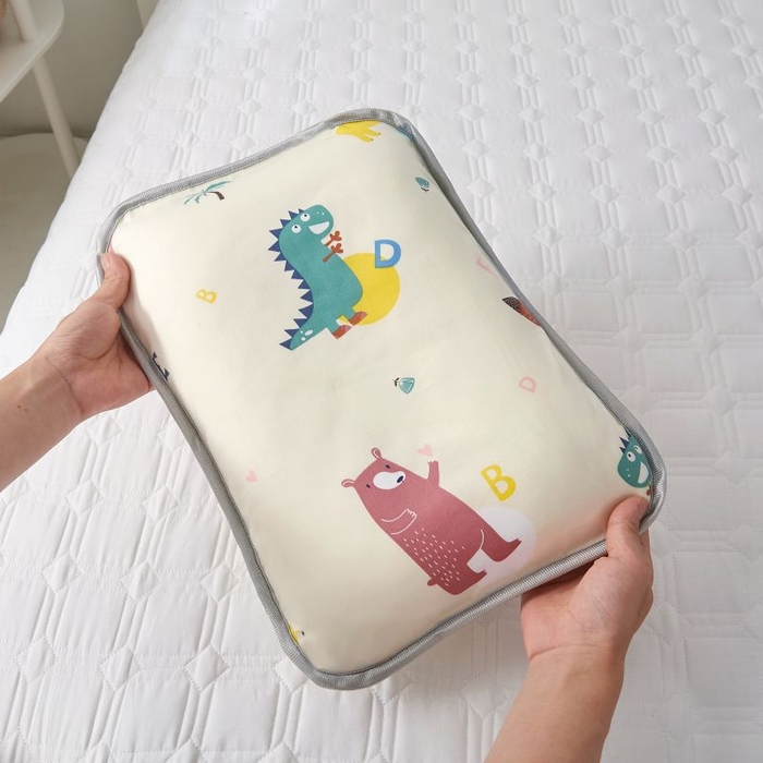 小米枕芯 2025新款全棉儿童凉感冰爽柔软舒适亲肤枕头枕芯 米色恐龙小熊【单只装】