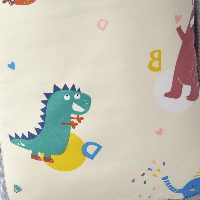 91家纺网 家纺一手货源 找家纺 小米枕芯 2025新款全棉儿童凉感冰爽柔软舒适亲肤枕头枕芯 米色恐龙小熊【单只装】