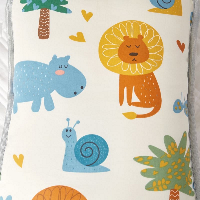 91家纺网 家纺一手货源 找家纺 小米枕芯 2025新款全棉儿童凉感冰爽柔软舒适亲肤枕头枕芯 米色森林园【单只装】