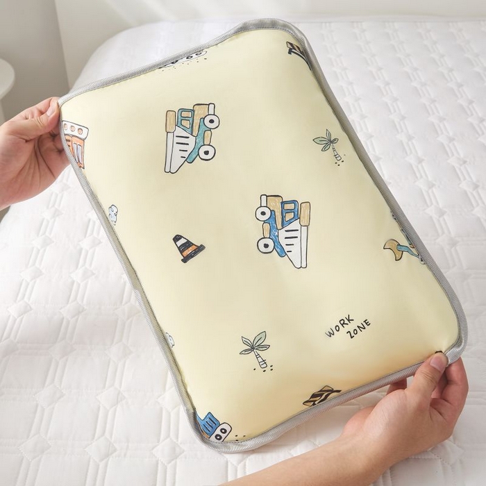 小米枕芯 2025新款全棉儿童凉感冰爽柔软舒适亲肤枕头枕芯 米色挖掘机【单只装】