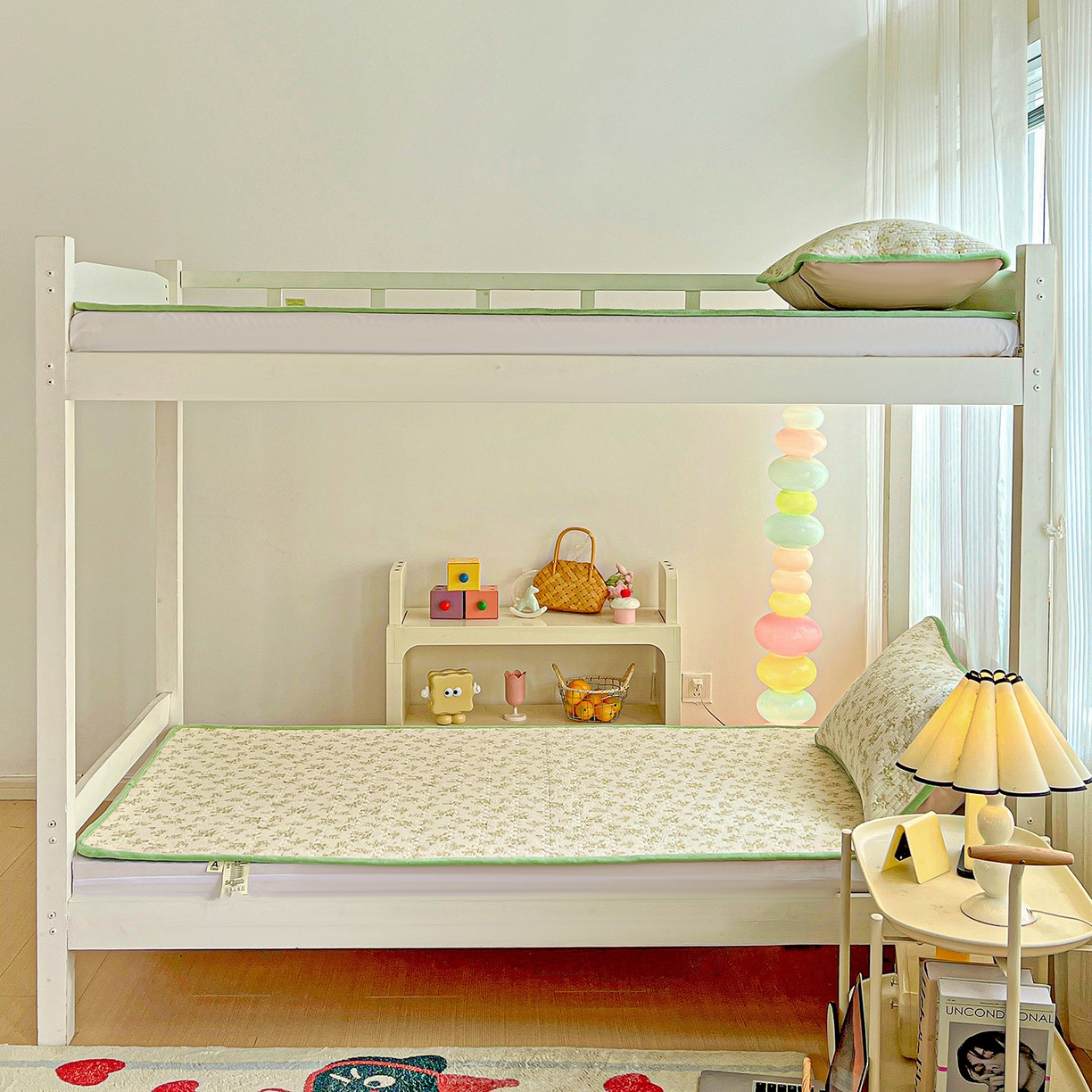 91家纺网 家纺一手货源 找家纺 恒尚居 2025新款纯棉牛奶绒学生床垫 双面两用夹棉床单床垫-秋冬款 四季通用 香草园-A纯棉-B牛奶绒