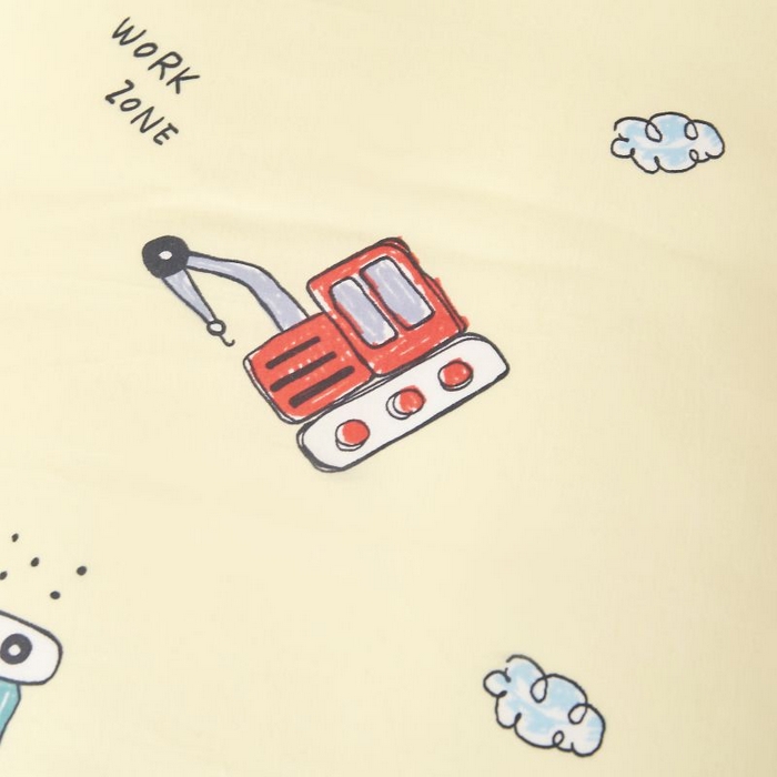 91家纺网 家纺一手货源 找家纺 小米枕芯 2025新款全棉儿童凉感冰爽柔软舒适亲肤枕头枕芯 米色挖掘机【单只装】