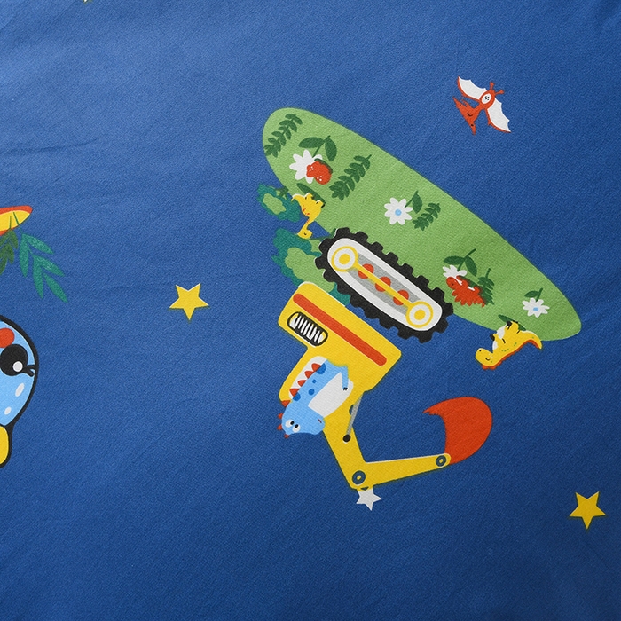 91家纺网 家纺一手货源 找家纺 萌宝家纺 2025新款幼儿园全棉纯棉三件套含芯婴童多件套 恐龙挖掘机