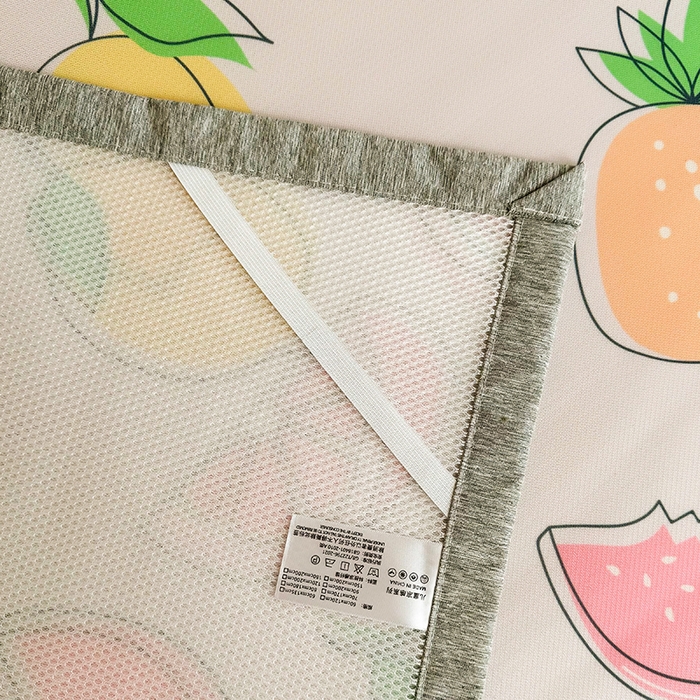 91家纺网 家纺一手货源 找家纺 萌宝家纺 2025新款小清新卡通学生宿舍凉席幼儿园小学生冰丝席冰藤软席 清新西柚