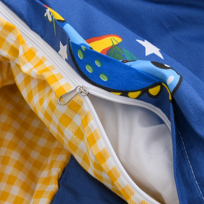 91家纺网 家纺一手货源 找家纺 萌宝家纺 2025新款幼儿园全棉纯棉三件套含芯婴童多件套 恐龙挖掘机