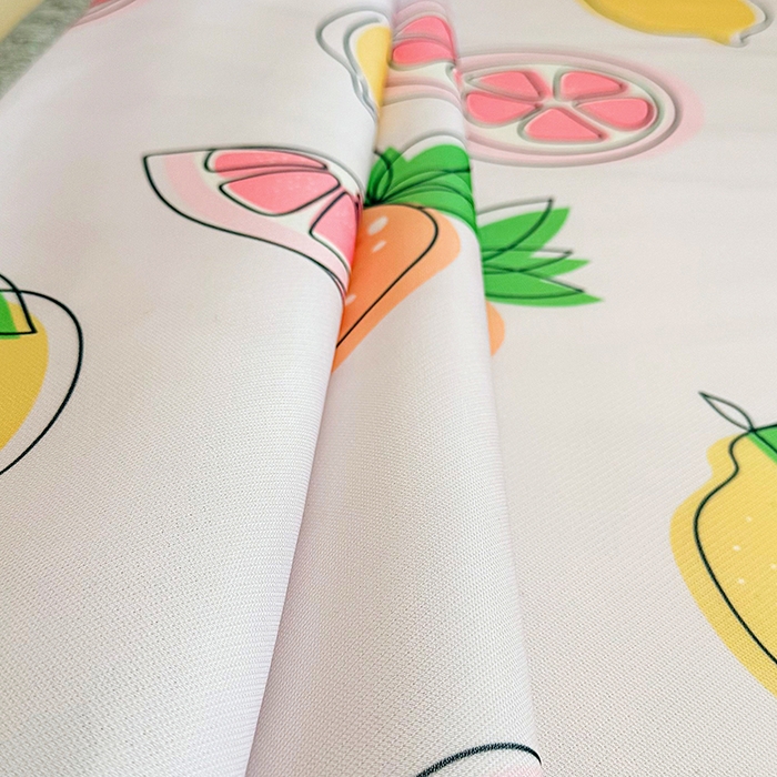 91家纺网 家纺一手货源 找家纺 萌宝家纺 2025新款小清新卡通学生宿舍凉席幼儿园小学生冰丝席冰藤软席 清新西柚