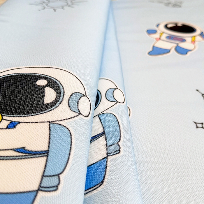 91家纺网 家纺一手货源 找家纺 萌宝家纺 2025新款小清新卡通学生宿舍凉席幼儿园小学生冰丝席冰藤软席 太空漫步