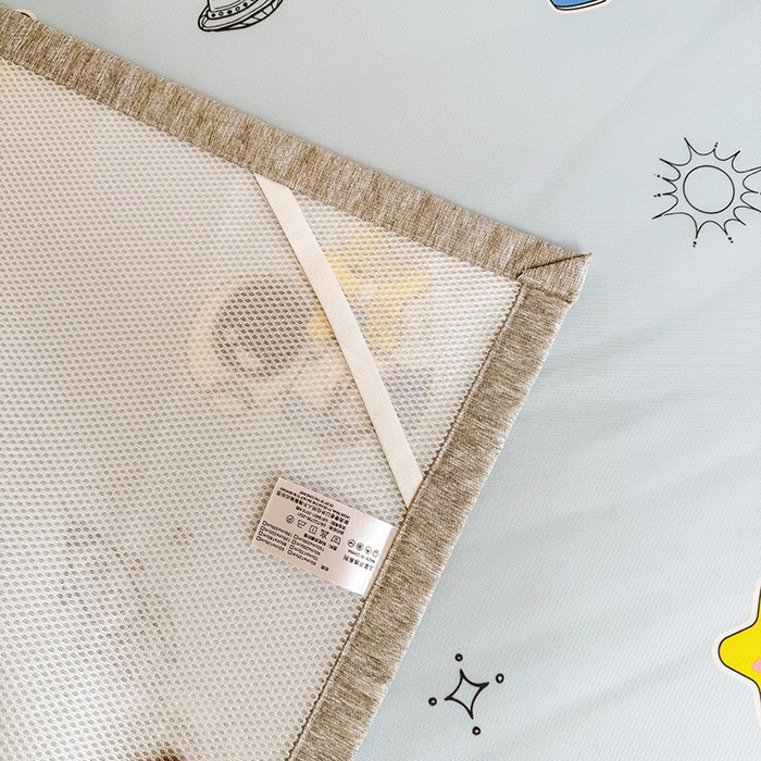 91家纺网 家纺一手货源 找家纺 萌宝家纺 2025新款小清新卡通学生宿舍凉席幼儿园小学生冰丝席冰藤软席 太空漫步