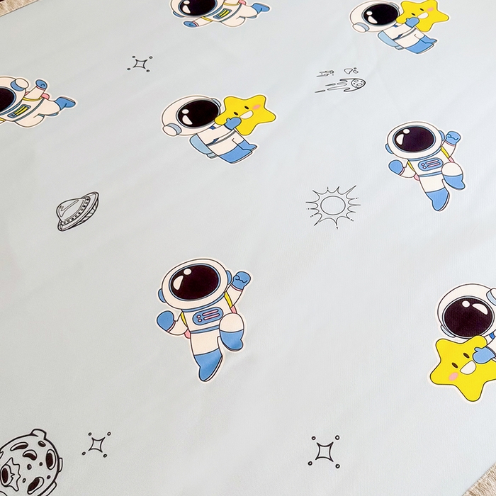 91家纺网 家纺一手货源 找家纺 萌宝家纺 2025新款小清新卡通学生宿舍凉席幼儿园小学生冰丝席冰藤软席 太空漫步