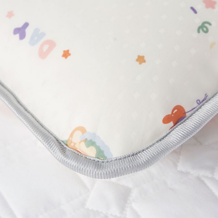 91家纺网 家纺一手货源 找家纺 小米枕芯 2025新款全棉儿童凉感冰爽柔软舒适亲肤枕头枕芯 白色生日派对【一对装】