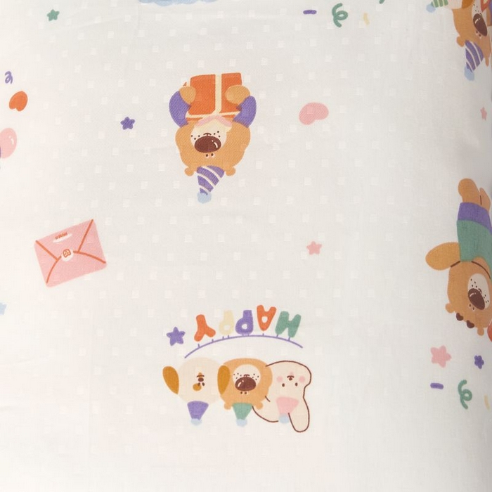 91家纺网 家纺一手货源 找家纺 小米枕芯 2025新款全棉儿童凉感冰爽柔软舒适亲肤枕头枕芯 白色生日派对【一对装】