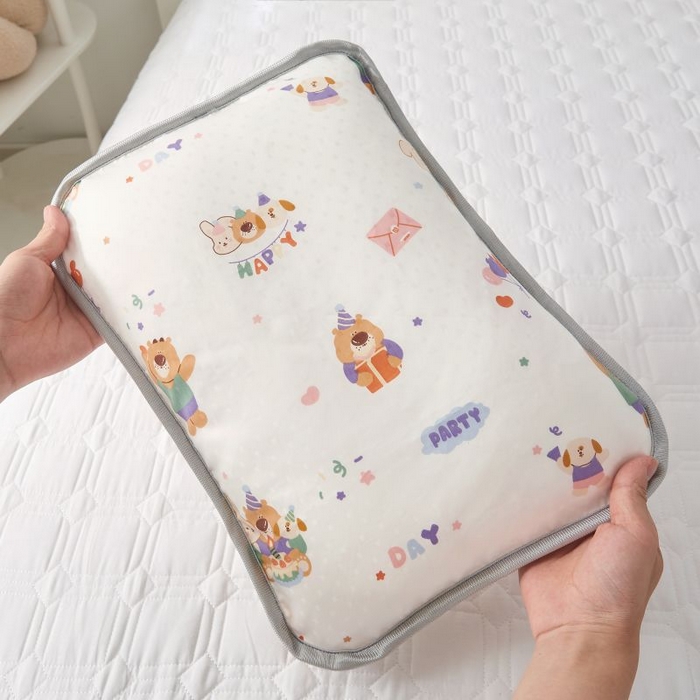 91家纺网 家纺一手货源 找家纺 小米枕芯 2025新款全棉儿童凉感冰爽柔软舒适亲肤枕头枕芯 白色生日派对【一对装】