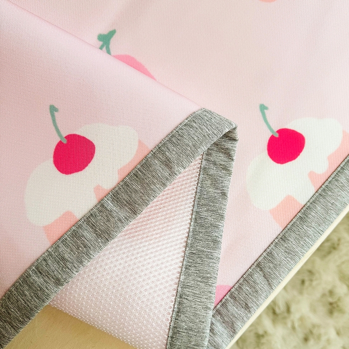 91家纺网 家纺一手货源 找家纺 萌宝家纺 2025新款小清新卡通学生宿舍凉席幼儿园小学生冰丝席冰藤软席 小蛋糕