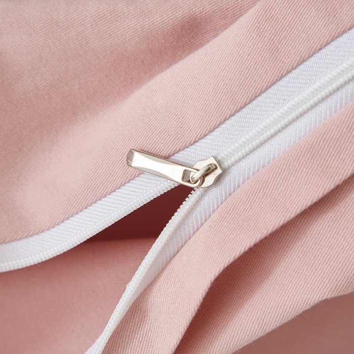 91家纺网 家纺一手货源 找家纺 沐白家居 2025新款全棉生态磨毛印花四件套-纽扣工艺款 逸谷-豆沙