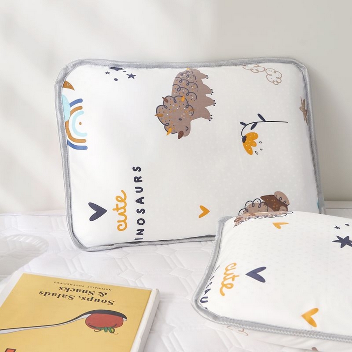 91家纺网 家纺一手货源 找家纺 小米枕芯 2025新款全棉儿童凉感冰爽柔软舒适亲肤枕头枕芯 白色小星星【一对装】