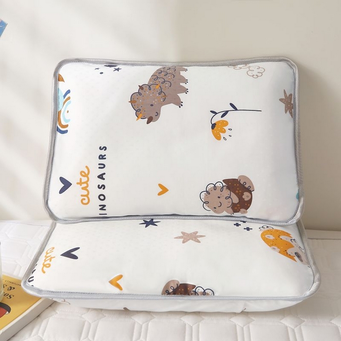 91家纺网 家纺一手货源 找家纺 小米枕芯 2025新款全棉儿童凉感冰爽柔软舒适亲肤枕头枕芯 白色小星星【一对装】