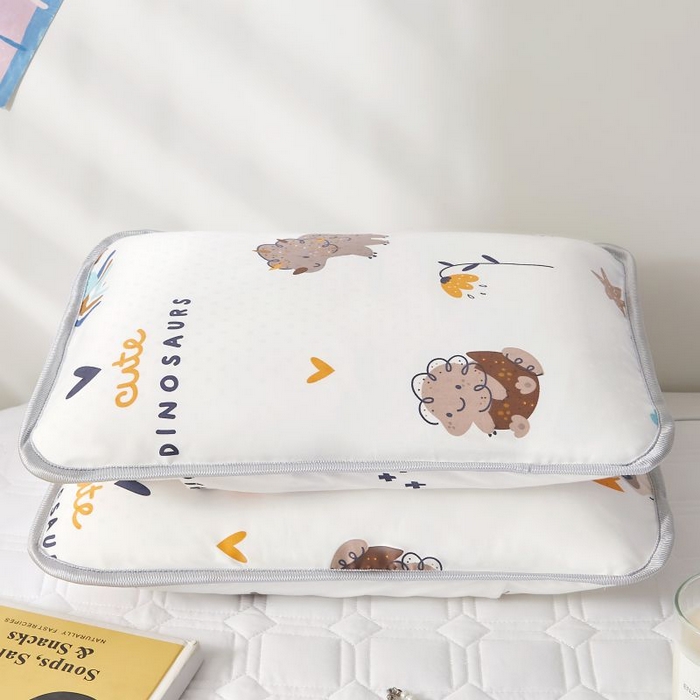 91家纺网 家纺一手货源 找家纺 小米枕芯 2025新款全棉儿童凉感冰爽柔软舒适亲肤枕头枕芯 白色小星星【一对装】