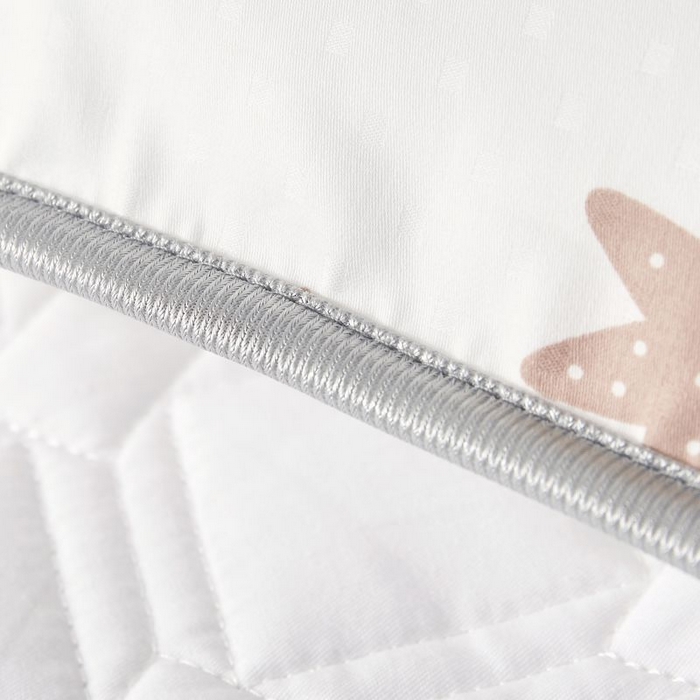 91家纺网 家纺一手货源 找家纺 小米枕芯 2025新款全棉儿童凉感冰爽柔软舒适亲肤枕头枕芯 白色小星星【一对装】