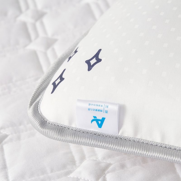 91家纺网 家纺一手货源 找家纺 小米枕芯 2025新款全棉儿童凉感冰爽柔软舒适亲肤枕头枕芯 白色小星星【一对装】