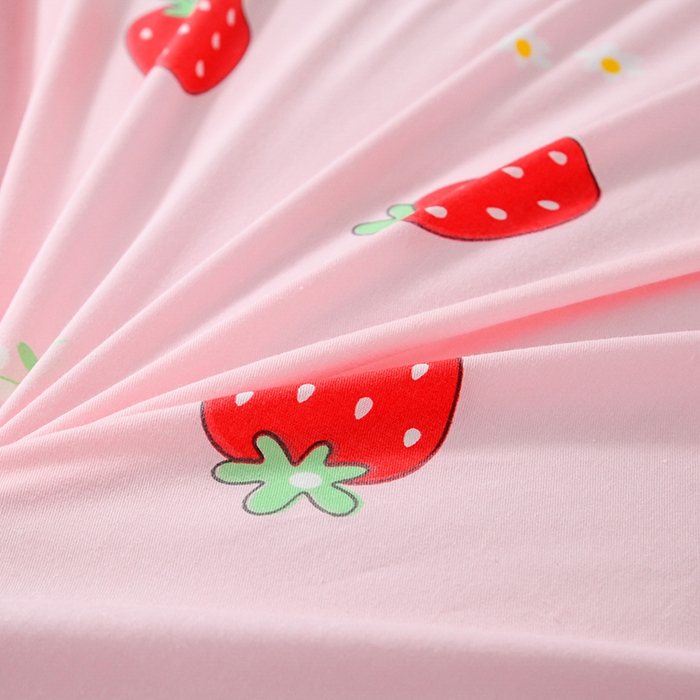 91家纺网 家纺一手货源 找家纺 萌宝家纺 2025新款幼儿园全棉纯棉三件套含芯婴童多件套 小草莓