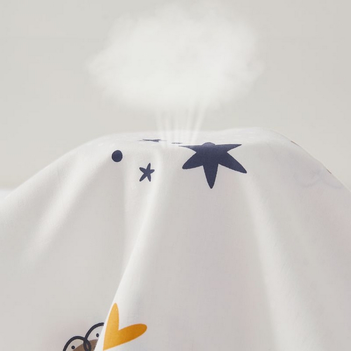 91家纺网 家纺一手货源 找家纺 小米枕芯 2025新款全棉儿童凉感冰爽柔软舒适亲肤枕头枕芯 白色小星星【一对装】