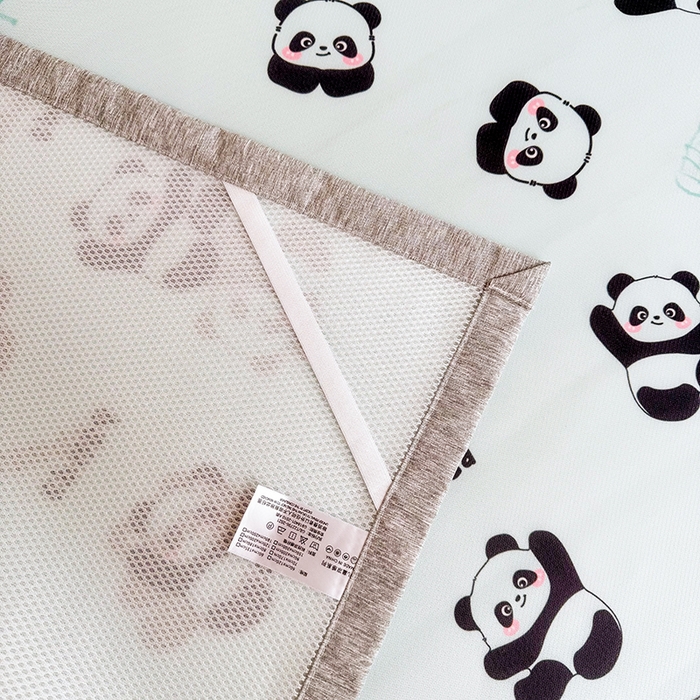 91家纺网 家纺一手货源 找家纺 萌宝家纺 2025新款小清新卡通学生宿舍凉席幼儿园小学生冰丝席冰藤软席 熊猫宝宝