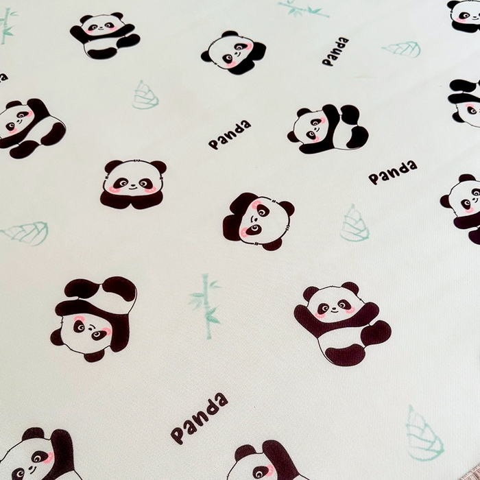 91家纺网 家纺一手货源 找家纺 萌宝家纺 2025新款小清新卡通学生宿舍凉席幼儿园小学生冰丝席冰藤软席 熊猫宝宝